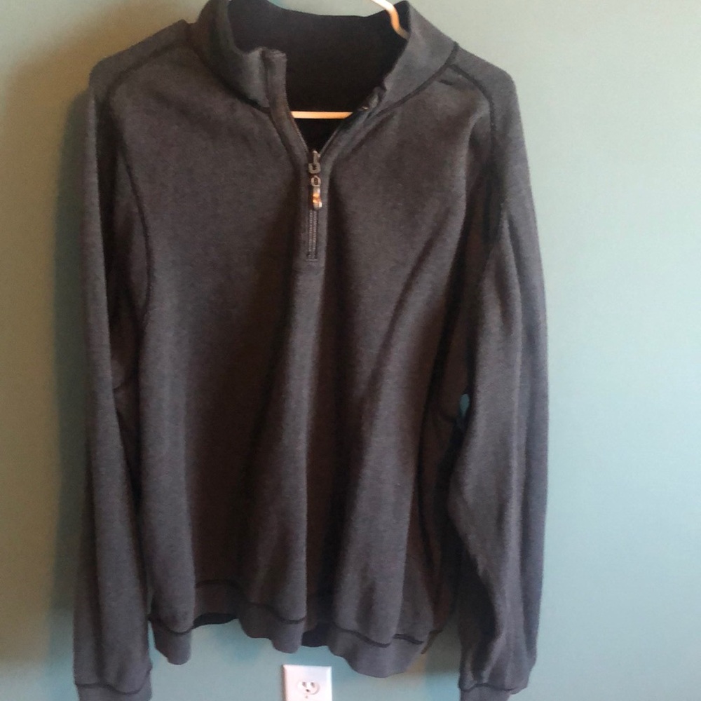 Men's Gray Quarter-Zip Sweater